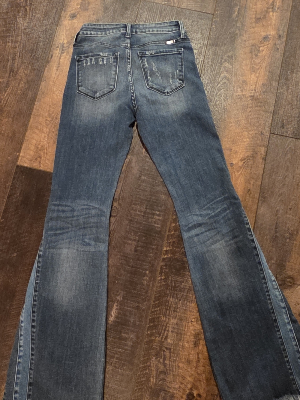 KanCan Women's Mid Blue Flare Jeans